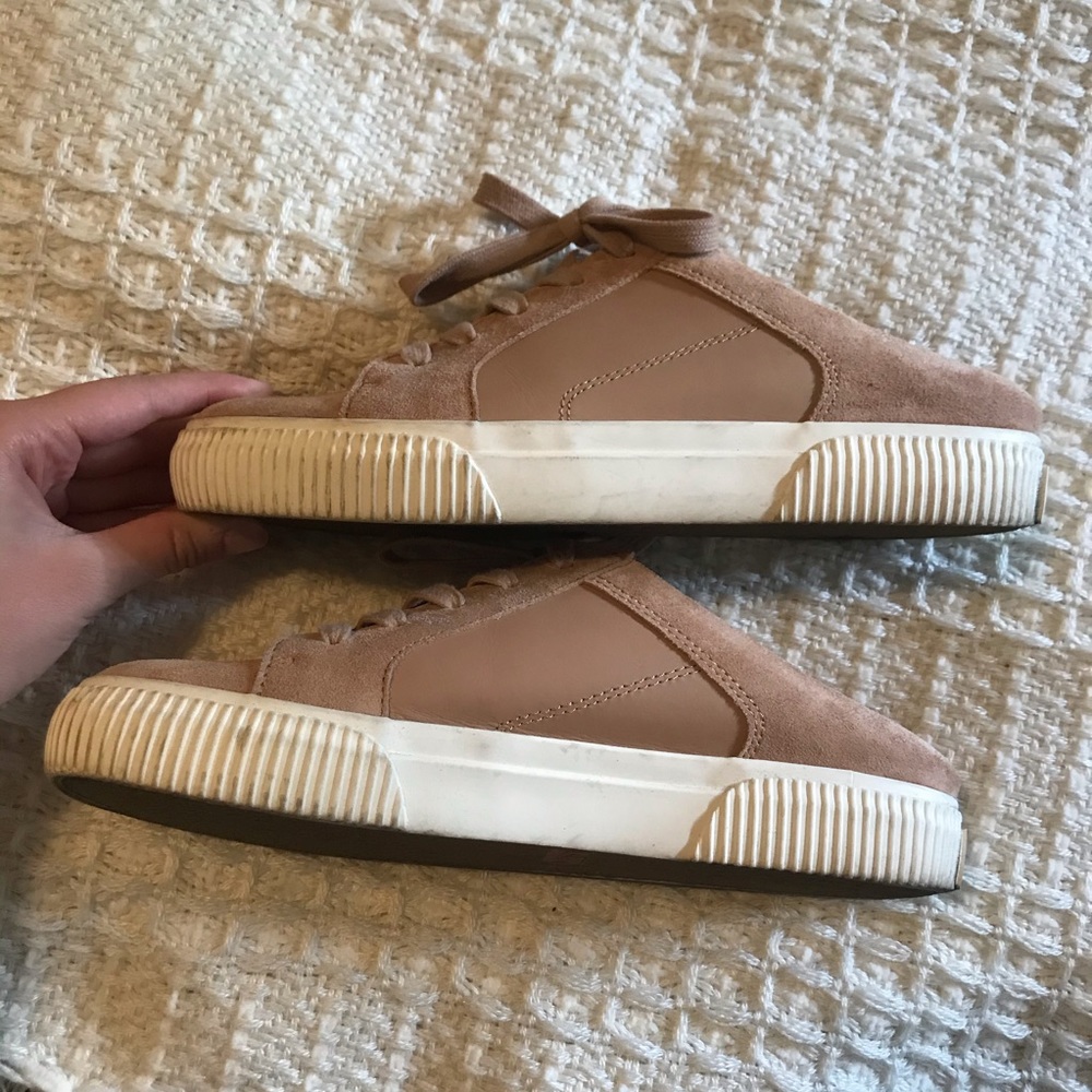 Vince Kess Backless Leather and Suede Sneakers - Picture 5 of 8